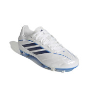 adidas Copa Pure IV Club Gras / Kunstgras Voetbalschoenen (MG) Kids Wit Blauw Donkerblauw