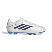 adidas Copa Pure IV Club Gras / Kunstgras Voetbalschoenen (MG) Kids Wit Blauw Donkerblauw