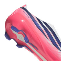 adidas F50 Hyperfast League Laceless Grass Football Boots (FG) White Purple Pink