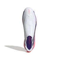 adidas F50 Hyperfast League Laceless Grass Football Boots (FG) White Purple Pink