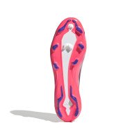 adidas F50 Hyperfast League Laceless Grass Football Boots (FG) White Purple Pink