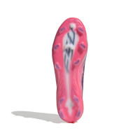 adidas F50 Hyperfast Pro Gras Voetbalschoenen (FG) Wit Paars Roze