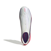 adidas F50 Hyperfast Elite Laceless Grass Football Boots (FG) White Purple Pink