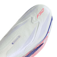 adidas F50 Hyperfast Elite Laceless Grass Football Boots (FG) White Purple Pink