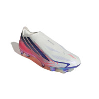 adidas F50 Hyperfast Elite Laceless Grass Football Boots (FG) White Purple Pink