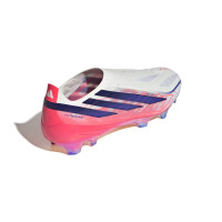 adidas F50 Hyperfast Elite Laceless Grass Football Boots (FG) White Purple Pink