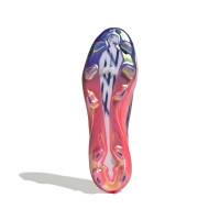 adidas F50 Hyperfast Elite Laceless Grass Football Boots (FG) White Purple Pink