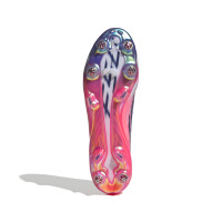 adidas F50 Hyperfast Elite IJzeren-Nop Voetbalschoenen (SG) Wit Paars Roze