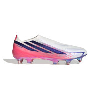 adidas F50 Hyperfast Elite Veterloze IJzeren-Nop Voetbalschoenen (SG) Wit Paars Roze