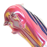 adidas F50 Hyperfast Elite Veterloze IJzeren-Nop Voetbalschoenen (SG) Wit Paars Roze