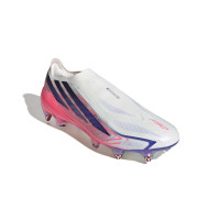 adidas F50 Hyperfast Elite Veterloze IJzeren-Nop Voetbalschoenen (SG) Wit Paars Roze