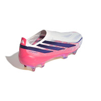 adidas F50 Hyperfast Elite Veterloze IJzeren-Nop Voetbalschoenen (SG) Wit Paars Roze