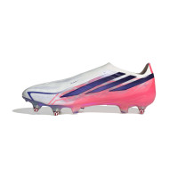 adidas F50 Hyperfast Elite Veterloze IJzeren-Nop Voetbalschoenen (SG) Wit Paars Roze