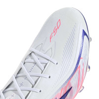 adidas F50 Hyperfast Elite Kunstgras Voetbalschoenen (AG) Wit Paars Roze
