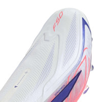 adidas F50 Hyperfast Elite Veterloze Kunstgras Voetbalschoenen (AG) Wit Paars Roze