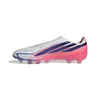 adidas F50 Hyperfast Elite Veterloze Kunstgras Voetbalschoenen (AG) Wit Paars Roze