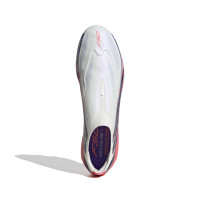 adidas F50 Hyperfast Elite Veterloze Kunstgras Voetbalschoenen (AG) Wit Paars Roze
