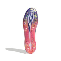 adidas F50 Hyperfast Elite Veterloze Kunstgras Voetbalschoenen (AG) Wit Paars Roze