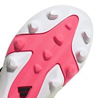 adidas Predator Club FT Velcro Grass/Artificial Grass Football Boots (MG) Toddlers White Black Pink
