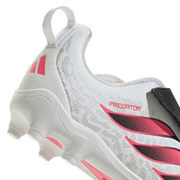 adidas Predator Club FT Velcro Grass/Artificial Grass Football Boots (MG) Toddlers White Black Pink