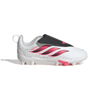 adidas Predator Club FT Velcro Grass/Artificial Grass Football Boots (MG) Toddlers White Black Pink