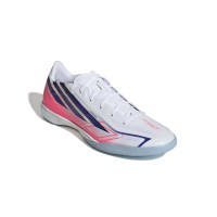 adidas F50 Hyperfast League Zaalvoetbalschoenen (IN) Wit Paars Roze