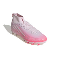 adidas F50 Sparkfusion League Grass/Artificial Grass Football Boots (MG) Kids Pink White