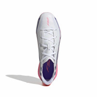 adidas F50 Hyperfast League Gras Voetbalschoenen (FG) Kids Wit Paars Roze