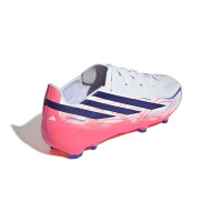 adidas F50 Hyperfast League Gras Voetbalschoenen (FG) Kids Wit Paars Roze