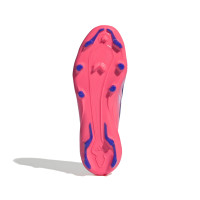 adidas F50 Hyperfast League Gras Voetbalschoenen (FG) Kids Wit Paars Roze
