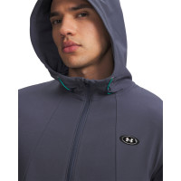 Under Armour Utility Woven Winterized Jack Donkergrijs Blauw Zwart Wit