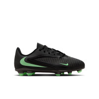 Nike Phantom 6 Low Club Grass/Artificial Grass Football Boots (MG) Kids Black Bright Green