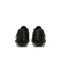 Nike Phantom 6 Low Club Grass/Artificial Grass Football Boots (MG) Kids Black Bright Green