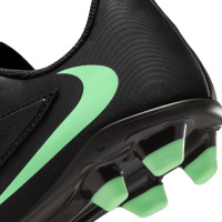 Nike Phantom 6 Low Club Grass/Artificial Grass Football Boots (MG) Kids Black Bright Green