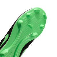 Nike Tiempo Maestro Club Grass/Artificial Grass Football Boots (MG) Kids Black Bright Green Silver Grey