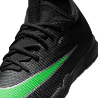 Nike Mercurial Vapor 17 Academy Zaalvoetbalschoenen (IN) Kids Zwart Felgroen Zilvergrijs
