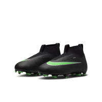 Nike Mercurial Superfly 11 Academy Gras / Kunstgras Voetbalschoenen (MG) Kids Zwart Felgroen Zilvergrijs