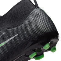 Nike Mercurial Superfly 11 Academy Gras / Kunstgras Voetbalschoenen (MG) Kids Zwart Felgroen Zilvergrijs