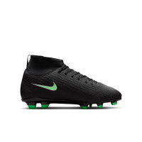 Nike Mercurial Superfly 11 Club Gras / Kunstgras Voetbalschoenen (MG) Kids Zwart Felgroen Zilvergrijs