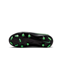 Nike Phantom 6 High Academy Grass/Artificial Grass Football Boots (MG) Kids Black Bright Green