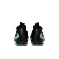Nike Phantom 6 High Academy Grass/Artificial Grass Football Boots (MG) Kids Black Bright Green