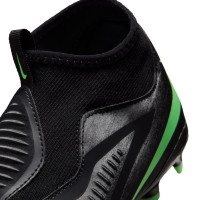 Nike Phantom 6 High Academy Grass/Artificial Grass Football Boots (MG) Kids Black Bright Green