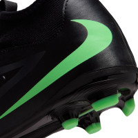 Nike Phantom 6 High Academy Grass/Artificial Grass Football Boots (MG) Kids Black Bright Green