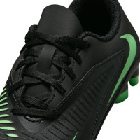Nike Phantom 6 Low Club Grass/Artificial Grass Football Boots (MG) Toddlers Black Bright Green