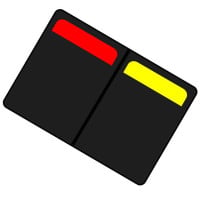 PIRI Sportec Rode/gele kaartenset in mapje