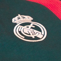 adidas Real Madrid Hoodie 2026-2027 Kids Donkergroen Roze Wit