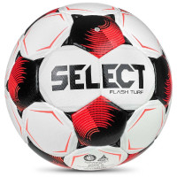 Select Flash Turf V26 Voetbal Maat 5 Wit Zwart Felrood