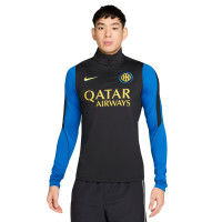 Pull Haut d'Entraînement Nike Inter Milan Strike 1/4-Zip 2026-2027 Noir Bleu Doré Jaune