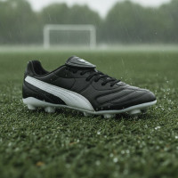 PUMA King Liga Iron Nop Football Boots (SG) Black White Silver