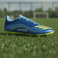 adidas F50 Messi League Gras / Kunstgras Voetbalschoenen (MG) Blauw Geel